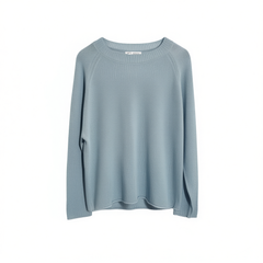 [665]G  GZQJ [Water Ripple Diary] Ou Ruofeng Relaxed Round Neck Air Conditioning Cover-Up Lightweight Sun Protection Knit Top
