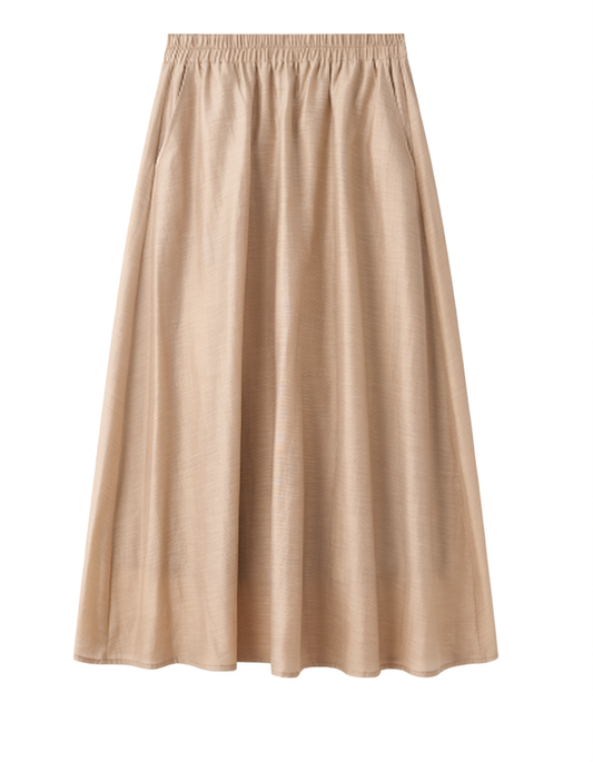 [570]MM Xiaoli Plus Size Women's Clothing Preppy Style Designer Set Cooling and Breathable Acetate Belt Top and Skirt Two-Piece Set