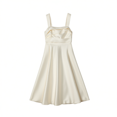 [922]N  GJFD¡¾You Xia¡¿French Satin Asymmetrical Dress Elegant Princess Waist-Cinching Exclusive Evening Dress
