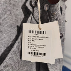 [675]G   ORG Gray French Casual Exquisite Sequin Long Sleeve Sun Protection Cardigan Strapless Vest Set Spring/Summer 2025