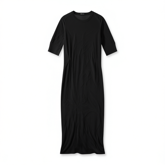 [375]MM  Intellectual Elegance Summer New Waist-Cinching Short Sleeve Knit Mermaid Dress