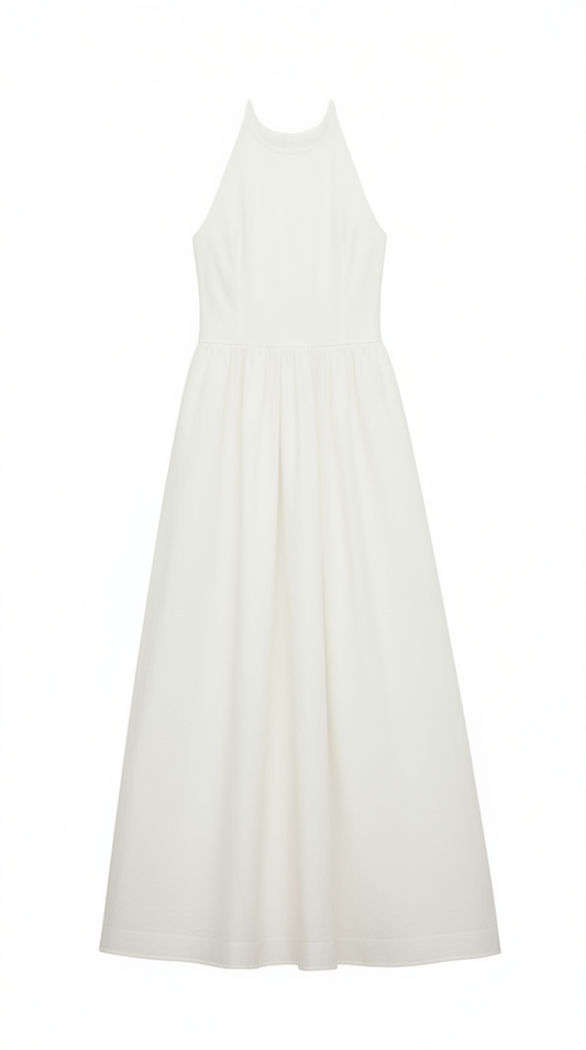 [484]GN  RETURNSELF French Solid Color Strapless Bodycon Elegant Dress