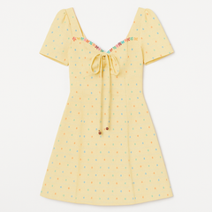 [948]GS  Plus Size French Romantic Resort Style Floral Print Summer Dress for Curvy Women with Slimming Waist Design A-Line Short Dress