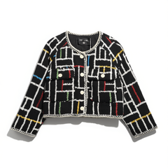 [387]G   Nanyou Market Shenzhen ~25 Spring Xiaoxiang Style Colorful Short-Length Wool Jacket