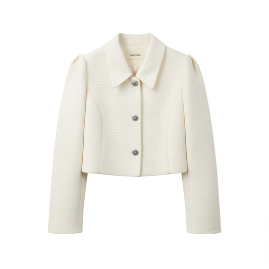 [390]G    MandyZhang High-End Princess Style Flower Gauze Small Fragrance Fashion Set Dress Women's Spring White Short Jacket