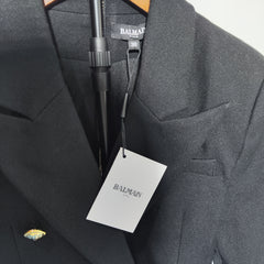 [646]N  Balmain Gina Spring 2025 New Collection Double-Breasted Lion-Button Tailored Elegance Suit Dress Jacket