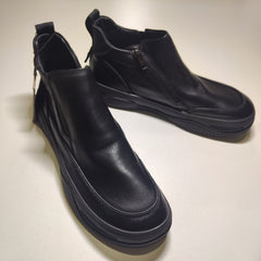 [820]MM  Genuine Leather Men's Autumn and Winter High-Top Flocked Lined Casual Leather Shoes Simple and Versatile Slip-On Chelsea Boots