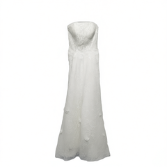 [248]N French Style Strapless Wedding Dress for Bride, High-End Texture, Woody Forest Style Heavy Lace Mermaid Bride Dress with Small Train