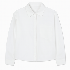 [959]GS   White Women's Long Sleeve Shirt 2025 Spring Autumn Korean Style Loose Fit Versatile Casual 100% Cotton Sun Protection Shirt Jacket