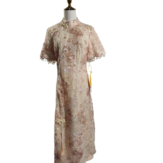 [094]NN Young Style Pink Engagement Wedding Ceremony Attire for Daily Wear New Chinese Style Women