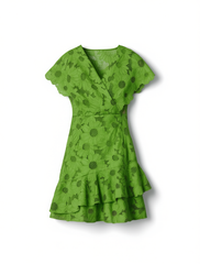 [242]MM  Bonvier Spring 2025 New Arrival Elegant French Romantic Ruffled Lace Dress 6157