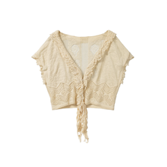 [813]N   viola [Spring Breeze and Bright Scenery] D1or Over 10 Flower Patterns Pure Hand-Painted Exquisite Openwork Knit