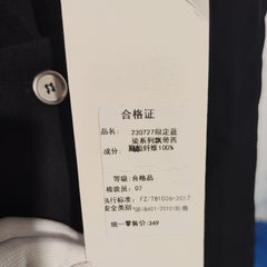 [663]N  APOZi Limited Indigo Dyeing Ribbon Blazer with New Chinese-Style Buttons Solid Color Minimalist Women's Jacket
