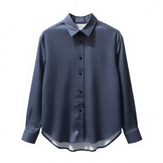 [799]G  ¡¾Promotional Price¡¿Fine Checkered Print Women's 2025 Spring New Arrival Stylish Long-Sleeve Shirt Loose-Fitting Base Layer Top