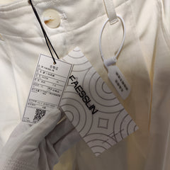 [882]G    FAESSLIN [Heavyweight Tencel] Long White Wide-Leg Pants Women's Old Money Style Elegant Drapey Summer Pants