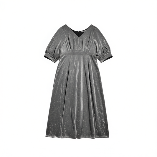 [821]G   2025 New Premium Luxury Silver Evening Gown for Women - Plus Size Hostess Dress with Stunning Design and High-end Feel