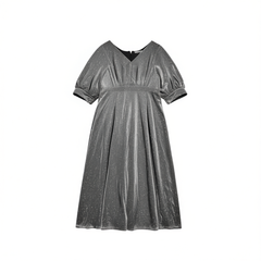 [821]G   2025 New Premium Luxury Silver Evening Gown for Women - Plus Size Hostess Dress with Stunning Design and High-end Feel