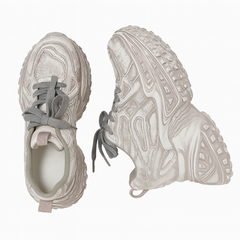 [898]NM Women's 2025 Spring New Arrival Chunky Sneakers with Insole Height Increase, Real Leather, Versatile Thick Soles Sports Shoes