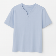 [678]NM Extra Large 300-Pound Minimalist High-End 100% Cotton V-Neck Short Sleeve T-Shirt Women's Summer Loose Fit Bestseller Regular Shoulder Top