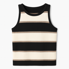 [167]GM  YLSZ Custom~French Stripe Strappy Crop Top Summer Short Inner Layer Knit Top T-Shirt Top Instagram