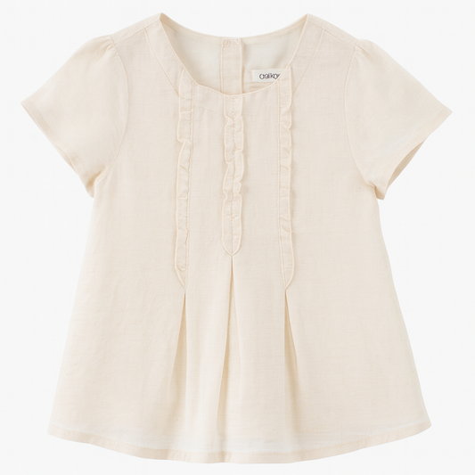 [452]GM    Yang Yang YANGRUOYU [Lightweight Summer] Women's Short Sleeve Shirt Thin Lightweight Gentle and Sweet Unique Babydoll Shirt Summer