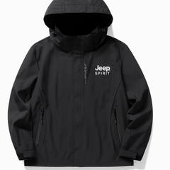 [777]GM    JEEP Women's Spring and Autumn 3-in-1 Removable Windproof and Waterproof Fluffy Thick Mountaineering Jacket Men's Outerwear