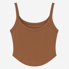 [219]GM    Plus Size Women's Clothing 300 Catties with Built-in Padding Thin Strap Crop Top Summer Open Back Sleeveless Inner Layer Base Top 2