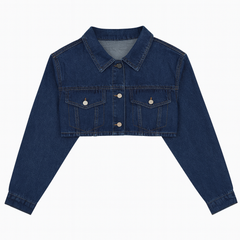 [114]GM    [Mimi's House] Elegant European & American Girls Retro Short Style Casual Versatile Long Sleeve Denim Jacket T070