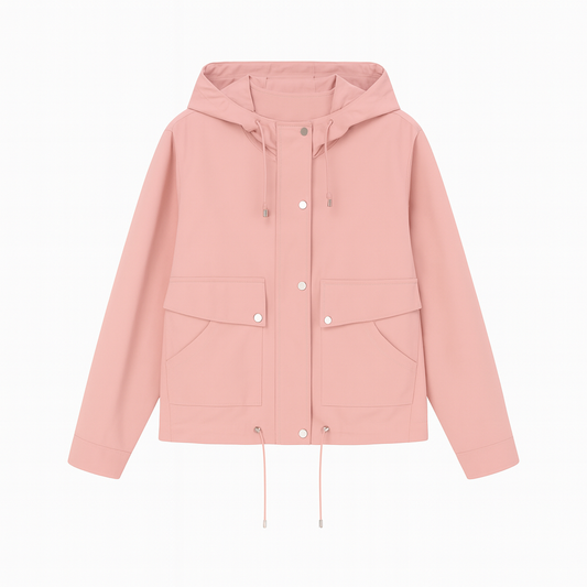 [666]GM  Women's 2024 New Short-Length Military-Style Hooded Jacket for Petite Figures, Slimming Spring-Autumn Fashionable Loose Fit Top