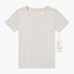 [372]GM   2025 Summer New Arrival 100% Cotton Women's Short Sleeve T-Shirt Body-hugging and Slimming Basic Style Hong Kong Chic Top