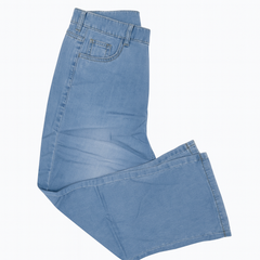 [387]GM    Women's Light Blue Tencel Jeans Spring New Arrival Plus Size High Waist Straight Leg Slimming Drape Ice Silk Pants