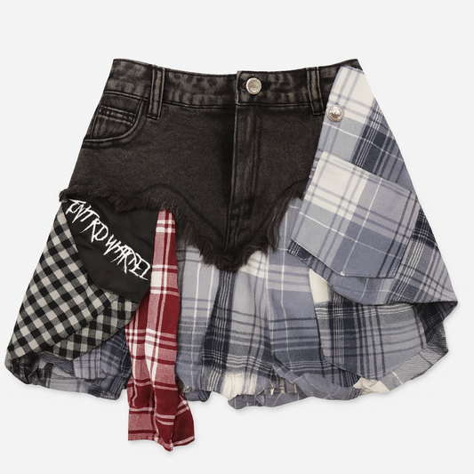 [185]GM   Rayohopp Women's Summer Asymmetrical Denim Skirt, Same Style as Zhang Yuanying and Zhao Zhaoyi, Trendy
