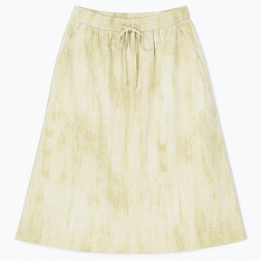 [189]GM    Xiaoli Plus Size Women's Clothing Light Chinese Color Gradient Elastic Waist Mid-Length Skirt Curvy A-Line Skirt