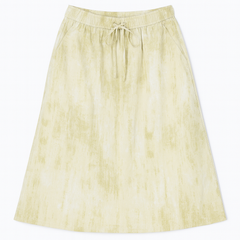 [189]GM    Xiaoli Plus Size Women's Clothing Light Chinese Color Gradient Elastic Waist Mid-Length Skirt Curvy A-Line Skirt