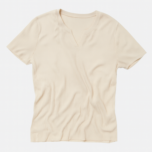 [178]GM  Round V-neck slimming short-sleeve T-shirt women summer 2025 new collection base layer stylish large size women's ice silk knitted top