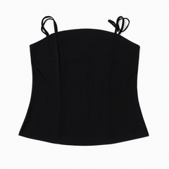 [238]NM Plus size women's black strapless camisole, summer new arrival, plus size women's belted outerwear inner top, stylish top