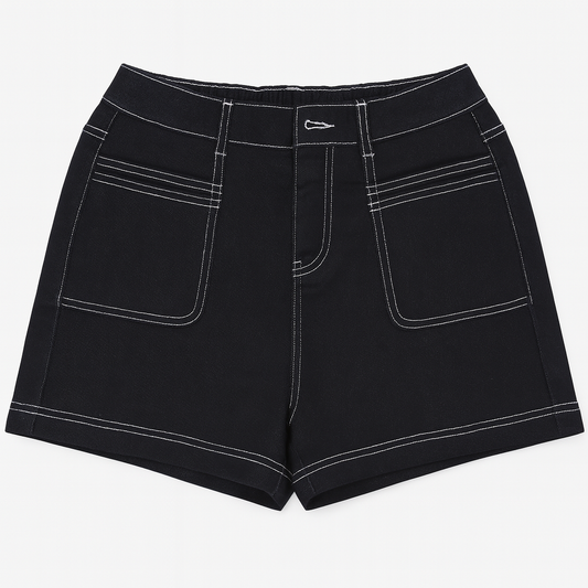 [637]GM   Women's Plus Size Curvy Short Stature Spring and Summer 2025 Loose Wide Leg Pants Denim Shorts Elastic Waist Harem Pants