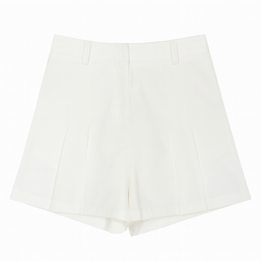 [073]GM  Qiushuiyiren A-line High-Waisted Pleated Zipper Casual Pants 2025 Summer New Arrival Women's Simple Skirt Pants