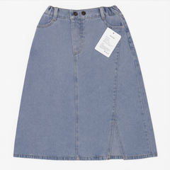 [557]MM Foreign Trade Women's Clothing End-of-Season Clearance Plus Size Denim Skirt High-Waisted Slit A-Line Skirt Spring and Summer 2025 Great Deal