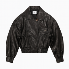 [144]GM  Women's Sweet and Cool PU Leather Jacket Fall New Arrival Design-Driven Niche Loose Fit Versatile Slimming Motorcycle Jacket Trendy