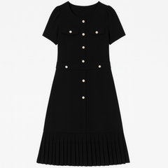 [134]GM  Sisi Plus Size Elegant Chanel-Style Summer New Collection Dress for Curvy Women, Body Concealing Slimming A-Line Dress