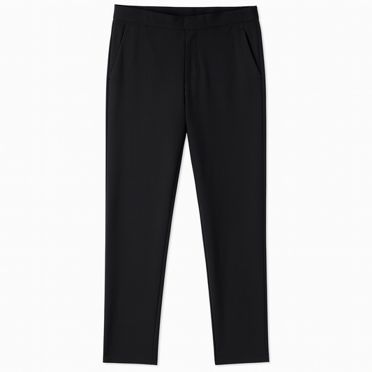 [150]GM    Men's Spring Lightweight Elastic Straight-Leg Tailored Trousers Business Slim Fit Black Pants New Men's Collection