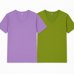 [021]MM Single/Two Pieces Bamboo Cotton V Neck Short-Sleeved T-Shirt for Women Summer New Korean Style Loose Elegant Versatile Top Plus Size Women's Clothing