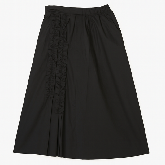 [085]GM Lofi choose "Heidi Romance" lace trim A-line skirt for women spring high waist drapey A-line skirt