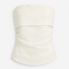 [087]GM   COUNTONME French Romance 100% Linen Pleated Design Bodice and Skirt Set