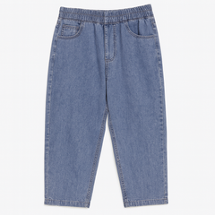 [437]GM  Women's Summer Lightweight Plus Size High Waist Slimming Tencel Ankle Length Straight Leg Jeans