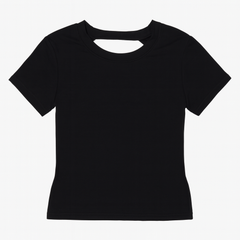 [227]GM  Women's Summer Backless Sports Top with Fixed Bust Padding, Beautiful Back Design for Pilates Yoga, Short Sleeves, Quick-Dry Fitness Wear Suitable for Outdoor Wear