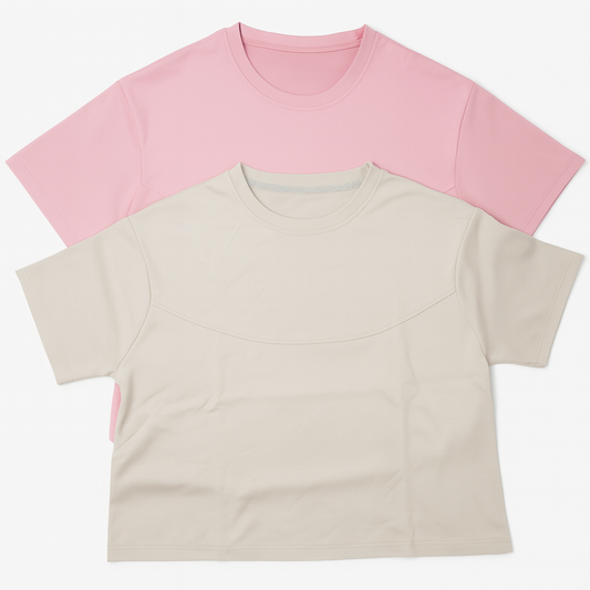 [446]GM   Ruo Ling'er Air Cotton New Korean Style Solid Color Simple Versatile Loose Casual Slimming Large Size Women's Top