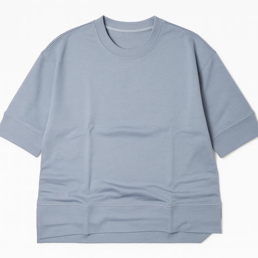 [277]GM  2025 Spring New Arrival Loose and Lazy Style Stylish Bestseller 100% Cotton Mid-length Sleeves T-shirt Women's Three-quarter Sleeve Top