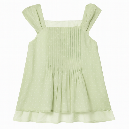 [627M]M  Plus Size Small Fresh and Cute Flying Sleeve Baby Doll Shirt for Women Summer New Style Slightly Fat mm Pleated Lazy Chic Beautiful Shirt